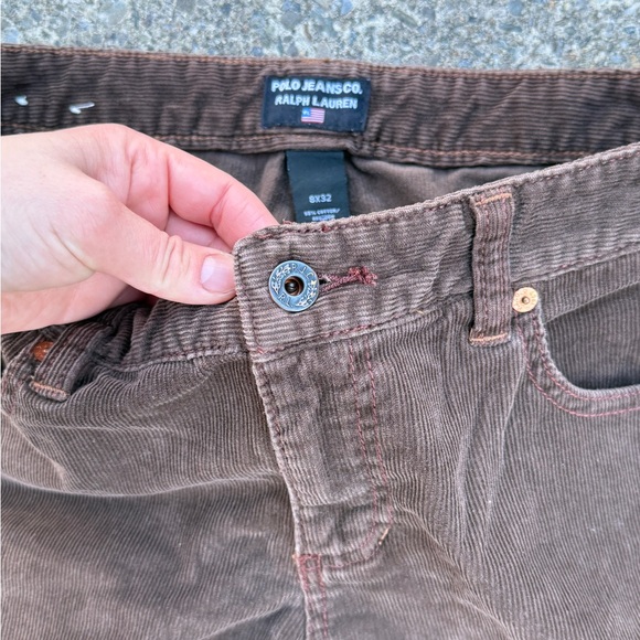 90s Y2K Polo Ralph Lauren Pants Womens Size 8 Bootcut Brown Corduroy Stretch - Picture 4 of 11